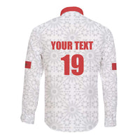 Custom Morocco Football Long Sleeve Button Shirt Road To Football Glory - Wonder Print Shop