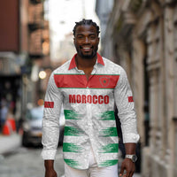 Custom Morocco Football Long Sleeve Button Shirt Road To Football Glory - Wonder Print Shop