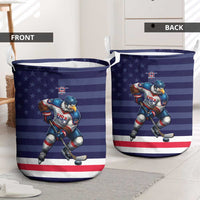USA Ice Hockey Laundry Basket United States Eagle Mascot Style