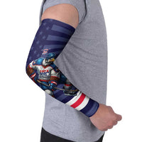Custom USA Ice Hockey Arm Sleeves United States Eagle Mascot Style