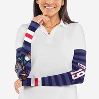 Custom USA Ice Hockey Arm Sleeves United States Eagle Mascot Style