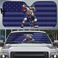 USA Ice Hockey Auto Sun Shade United States Eagle Mascot Style