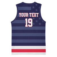 Custom USA Ice Hockey Basketball Jersey United States Eagle Mascot Style