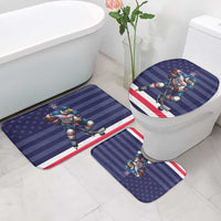 USA Ice Hockey Bathroom Set United States Eagle Mascot Style