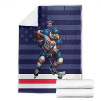 USA Ice Hockey Blanket United States Eagle Mascot Style