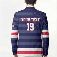 Custom USA Ice Hockey Blazer United States Eagle Mascot Style