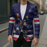 Custom USA Ice Hockey Blazer United States Eagle Mascot Style