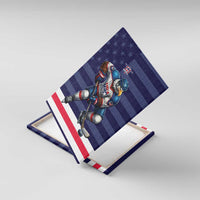 USA Ice Hockey Canvas Wall Art United States Eagle Mascot Style
