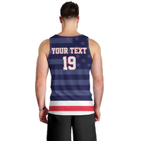 Custom USA Ice Hockey Men Tank Top United States Eagle Mascot Style