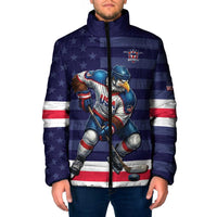 Custom USA Ice Hockey Padded Jacket United States Eagle Mascot Style