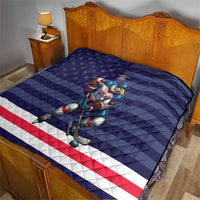 USA Ice Hockey Quilt United States Eagle Mascot Style