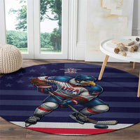 USA Ice Hockey Round Carpet United States Eagle Mascot Style