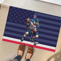 USA Ice Hockey Rubber Doormat United States Eagle Mascot Style