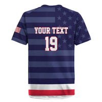 Custom USA Ice Hockey Rugby Jersey United States Eagle Mascot Style