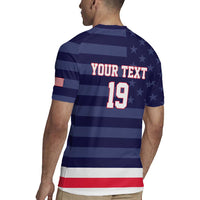 Custom USA Ice Hockey Rugby Jersey United States Eagle Mascot Style