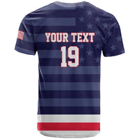 Custom USA Ice Hockey T Shirt United States Eagle Mascot Style