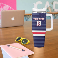 Custom USA Ice Hockey Tumbler With Handle United States Eagle Mascot Style