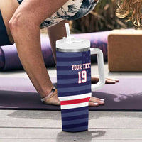 Custom USA Ice Hockey Tumbler With Handle United States Eagle Mascot Style