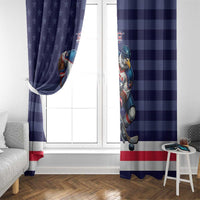 USA Ice Hockey Window Curtain United States Eagle Mascot Style