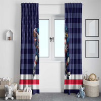 USA Ice Hockey Window Curtain United States Eagle Mascot Style