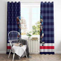 USA Ice Hockey Window Curtain United States Eagle Mascot Style