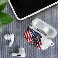 USA Ice Hockey AirPods Case Eagle Mascot Stars and Stripes Design