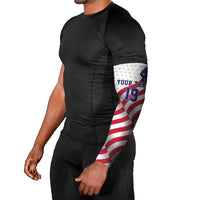Custom USA Ice Hockey Arm Sleeves Eagle Mascot Stars and Stripes Design