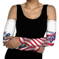 Custom USA Ice Hockey Arm Sleeves Eagle Mascot Stars and Stripes Design