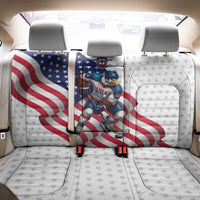 USA Ice Hockey Back Car Seat Cover Eagle Mascot Stars and Stripes Design
