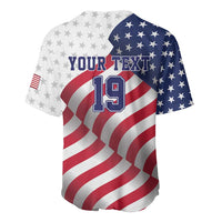 Custom USA Ice Hockey Baseball Jersey Eagle Mascot Stars and Stripes Design