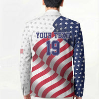 Custom USA Ice Hockey Blazer Eagle Mascot Stars and Stripes Design