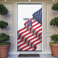 Custom USA Ice Hockey Door Cover Eagle Mascot Stars and Stripes Design