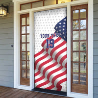Custom USA Ice Hockey Door Cover Eagle Mascot Stars and Stripes Design