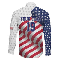 Custom USA Ice Hockey Family Matching Tank Maxi Dress and Hawaiian Shirt Eagle Mascot Stars and Stripes Design