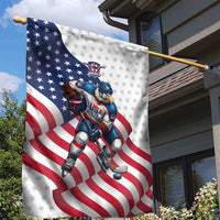 USA Ice Hockey Garden Flag Eagle Mascot Stars and Stripes Design
