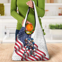 USA Ice Hockey Grocery Bag Eagle Mascot Stars and Stripes Design