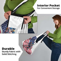 USA Ice Hockey Grocery Bag Eagle Mascot Stars and Stripes Design
