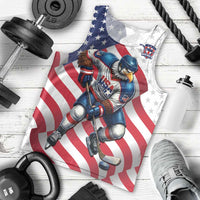 Custom USA Ice Hockey Men Tank Top Eagle Mascot Stars and Stripes Design