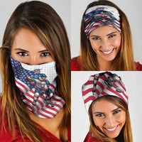 USA Ice Hockey Neck Gaiter Eagle Mascot Stars and Stripes Design