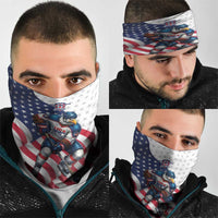 USA Ice Hockey Neck Gaiter Eagle Mascot Stars and Stripes Design