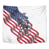 USA Ice Hockey Tapestry Eagle Mascot Stars and Stripes Design