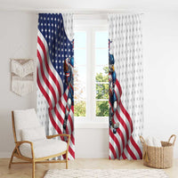 USA Ice Hockey Window Curtain Eagle Mascot Stars and Stripes Design