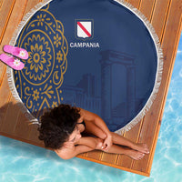 Italy Campania Beach Blanket Vietri Sul Mare Tile With Pompeii Ruins - Wonder Print Shop