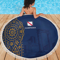 Italy Campania Beach Blanket Vietri Sul Mare Tile With Pompeii Ruins - Wonder Print Shop