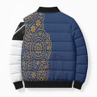 Italy Campania Bomber Puffer Jacket Vietri Sul Mare Tile With Pompeii Ruins - Wonder Print Shop