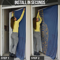 Italy Campania Door Cover Vietri Sul Mare Tile With Pompeii Ruins - Wonder Print Shop