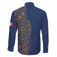 Italy Campania Family Matching Off The Shoulder Long Sleeve Dress and Hawaiian Shirt Vietri Sul Mare Tile With Pompeii Ruins - Wonder Print Shop