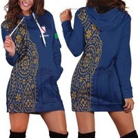 Italy Campania Hoodie Dress Vietri Sul Mare Tile With Pompeii Ruins - Wonder Print Shop
