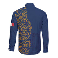 Italy Campania Long Sleeve Button Shirt Vietri Sul Mare Tile With Pompeii Ruins - Wonder Print Shop