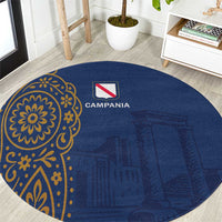 Italy Campania Round Carpet Vietri Sul Mare Tile With Pompeii Ruins - Wonder Print Shop